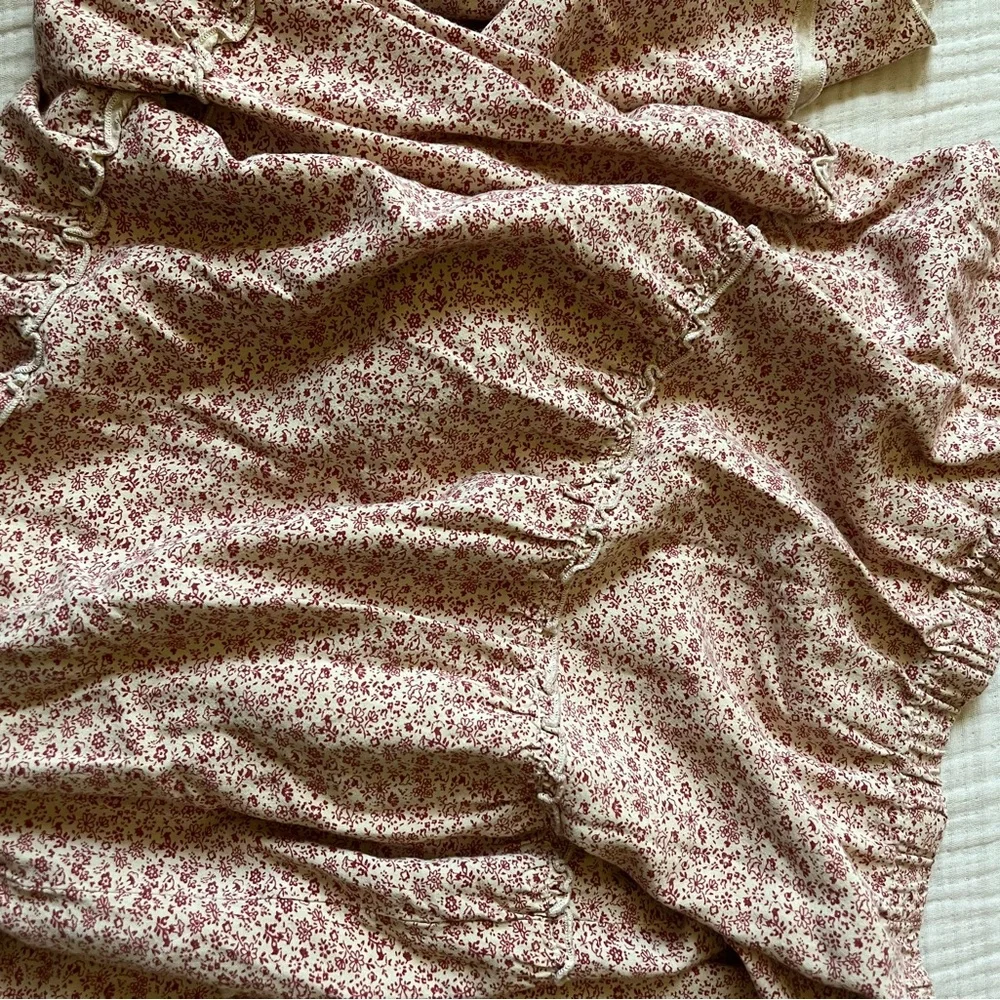 Floral Orange Tiered Skirt - Picture 2 of 3